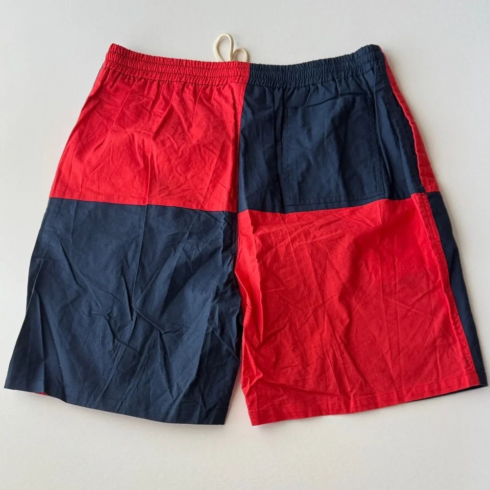 Southern Surf Mens Swim Trunks L Multicolor Color Block Mesh Lined 80s Vintage